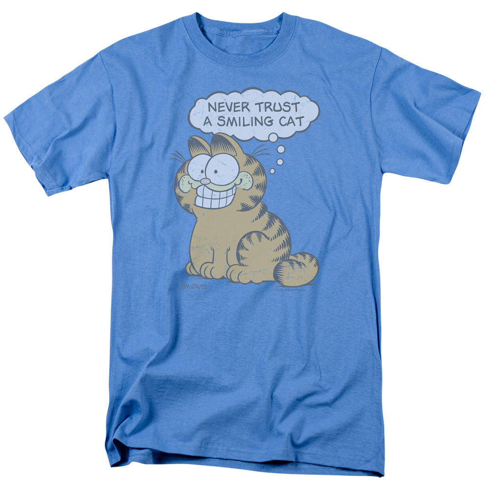 GARFIELD/SMILING CAT - S/S ADULT 18/1 - CAROLINA BLUE